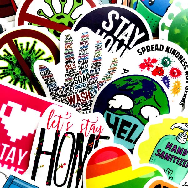 防疫 スローガン ステッカー