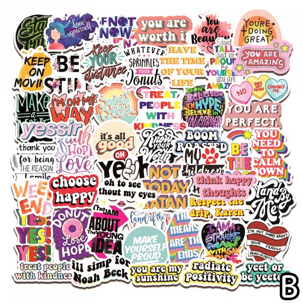 カラフル メッセージ ステッカー