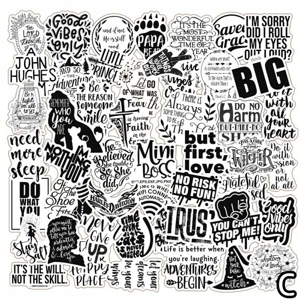 カラフル メッセージ ステッカー