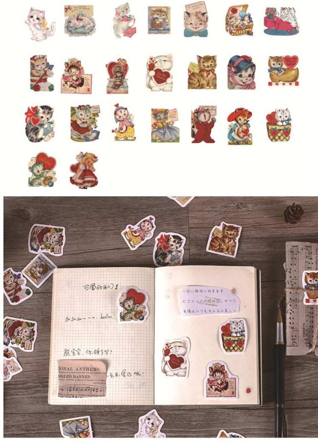 ネコ イラスト フレークシール