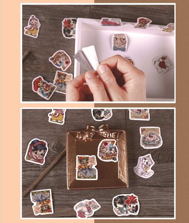 ネコ イラスト フレークシール