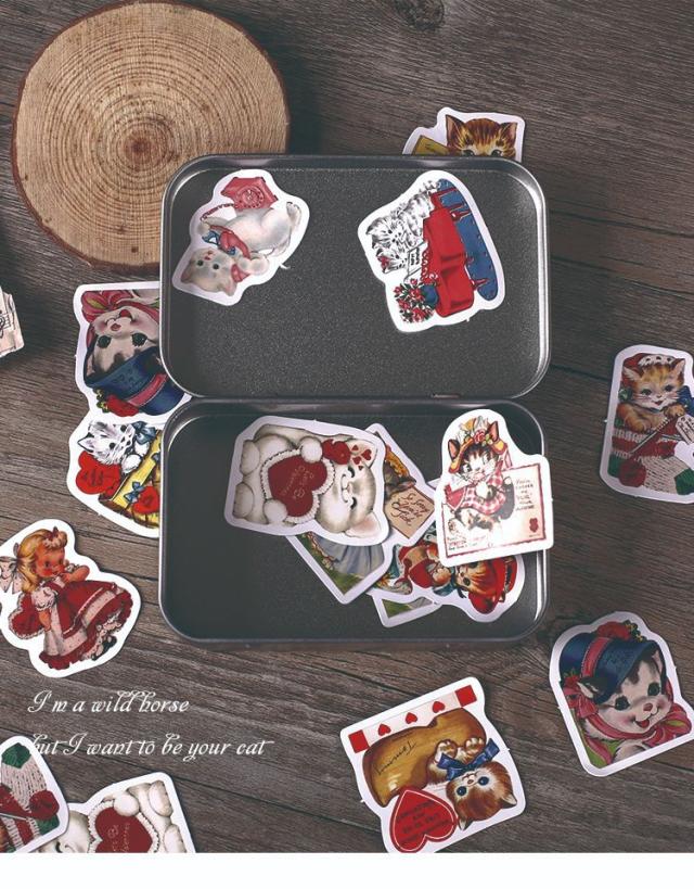 ネコ イラスト フレークシール