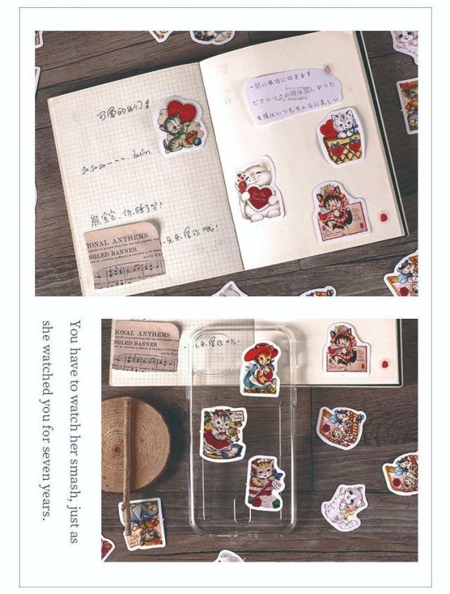 ネコ イラスト フレークシール