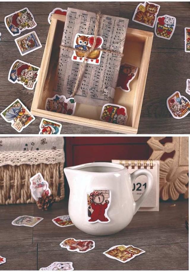 ネコ イラスト フレークシール