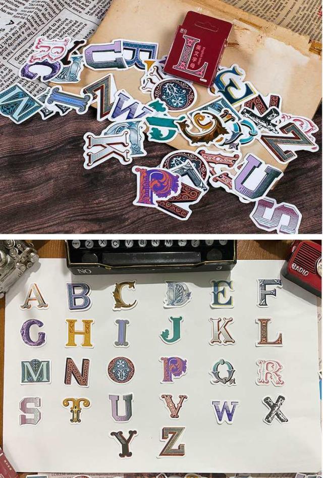 飾り英文字フレークシール