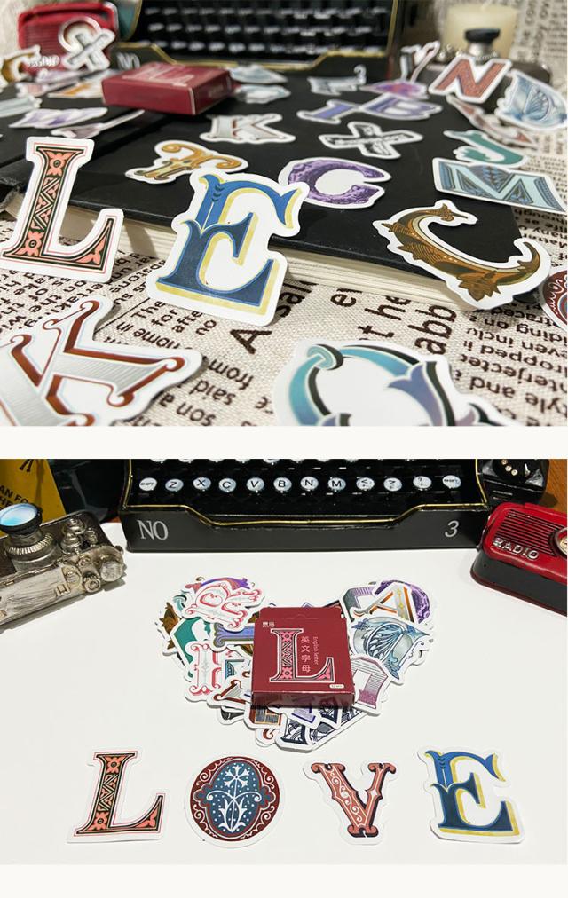 飾り英文字フレークシール