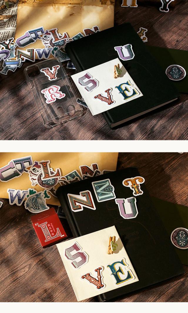 飾り英文字フレークシール