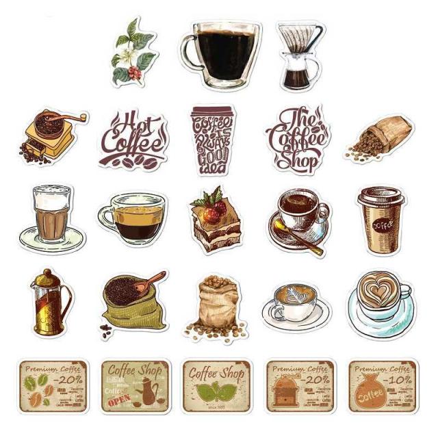 珈琲 シールステッカー