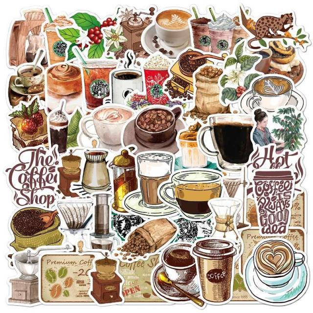 珈琲 シールステッカー