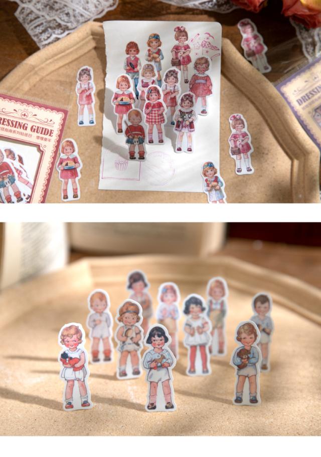 レトロ 子供 フレークシール