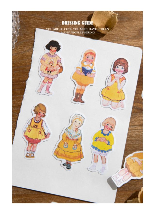 レトロ 子供 フレークシール