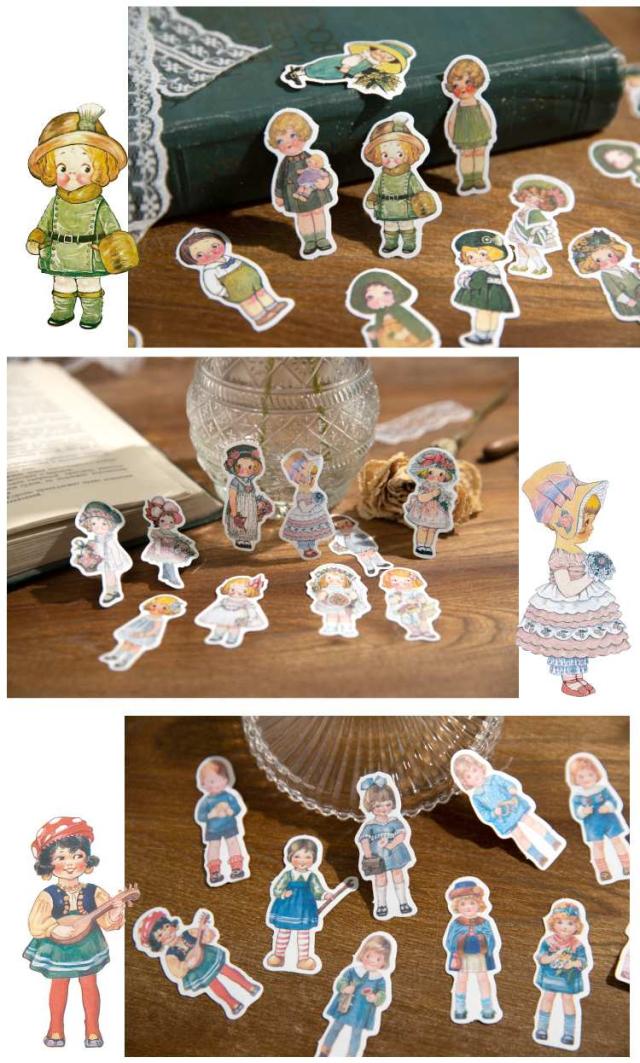 レトロ 子供 フレークシール