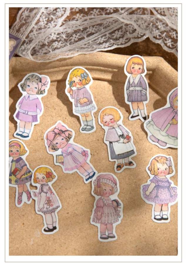 レトロ 子供 フレークシール