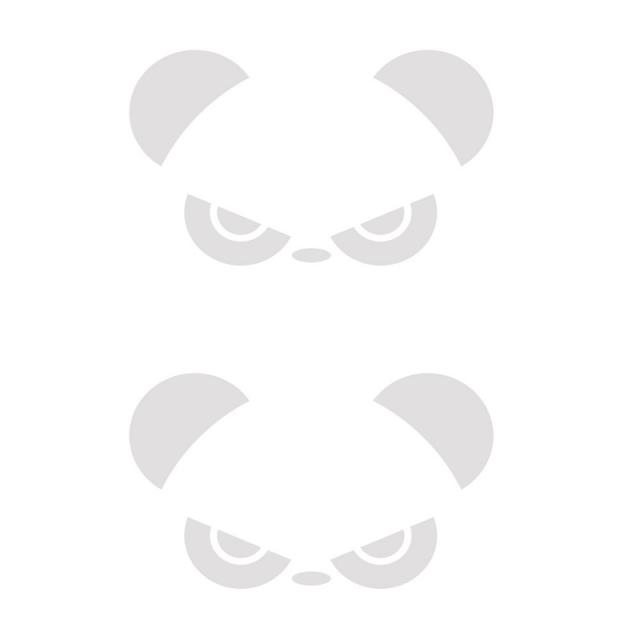 睨みパンダ カーステッカー