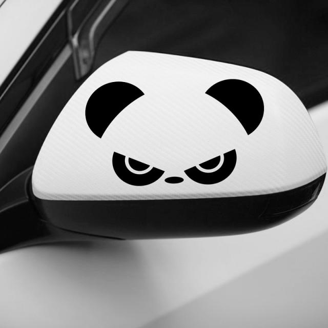 睨みパンダ カーステッカー