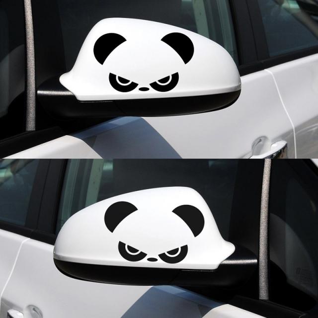 睨みパンダ カーステッカー