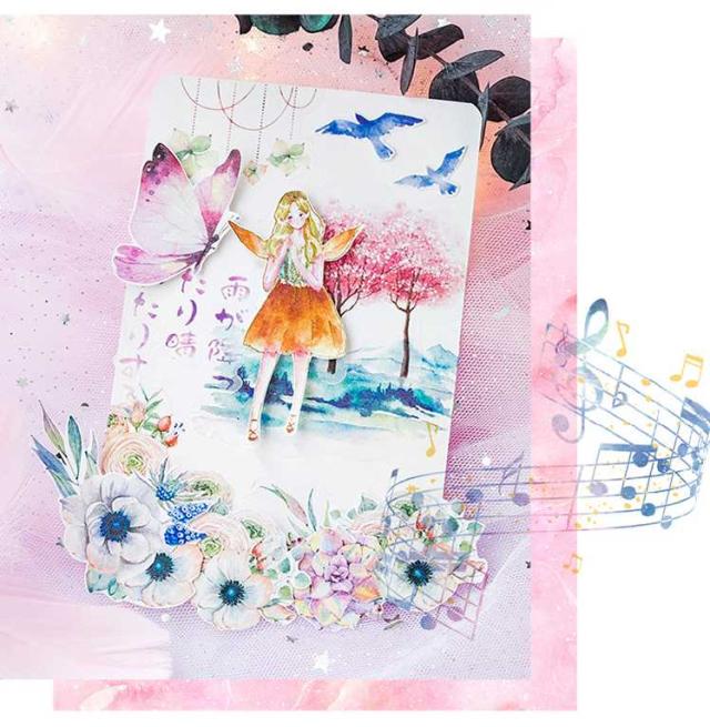 箔押パステルデコステッカー