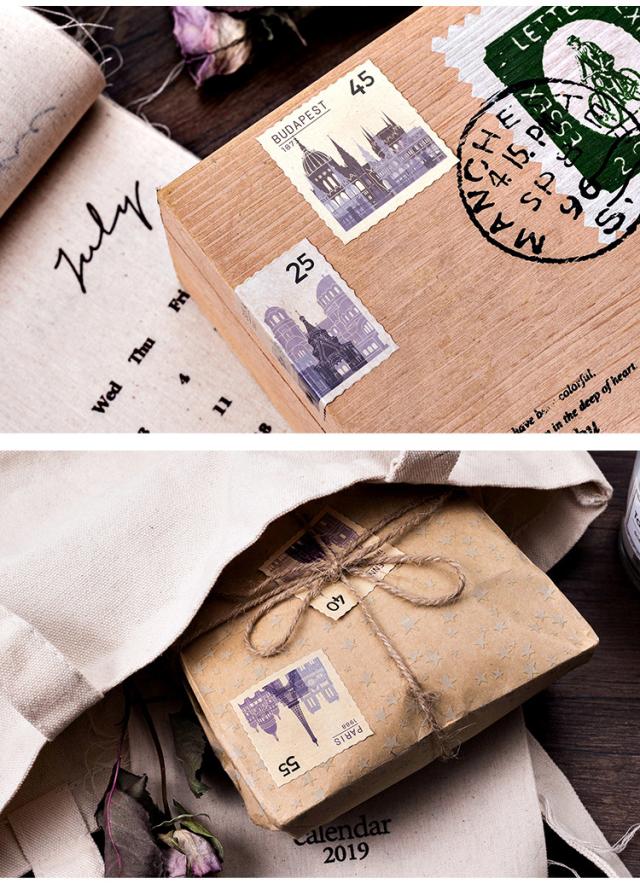 切手風　フレークシール