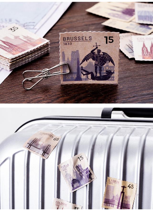 切手風　フレークシール