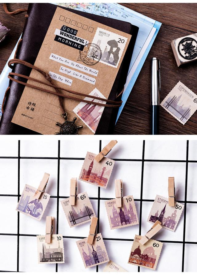 切手風　フレークシール