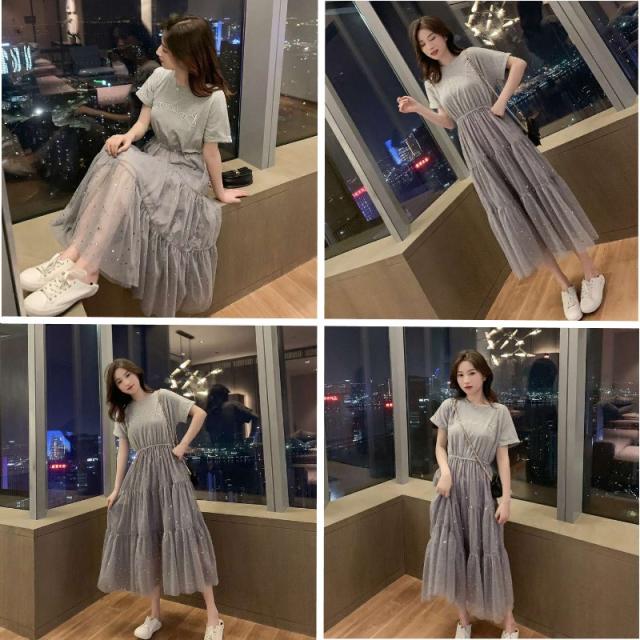 チュールスカート ワンピース