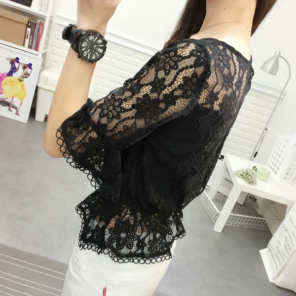 レース フリルブラウス<