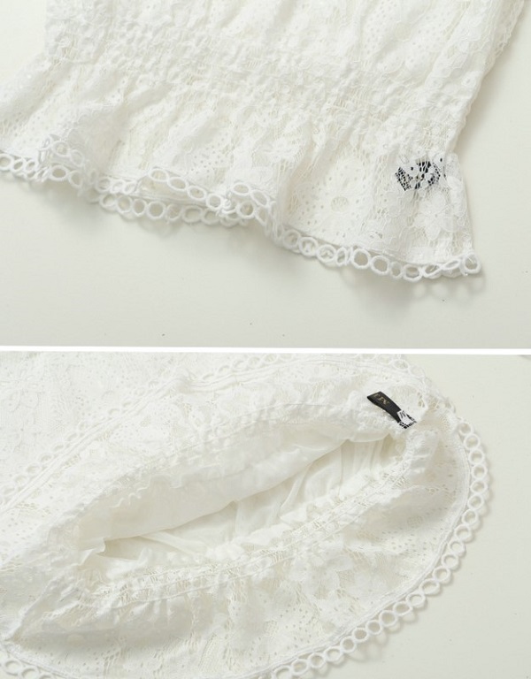 レース フリルブラウス<