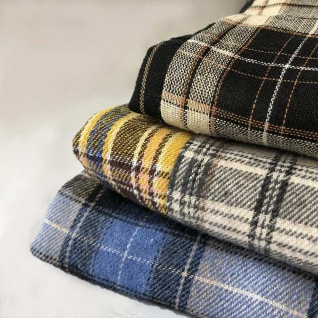 パッチワーク風　チェックオーバーシャツ