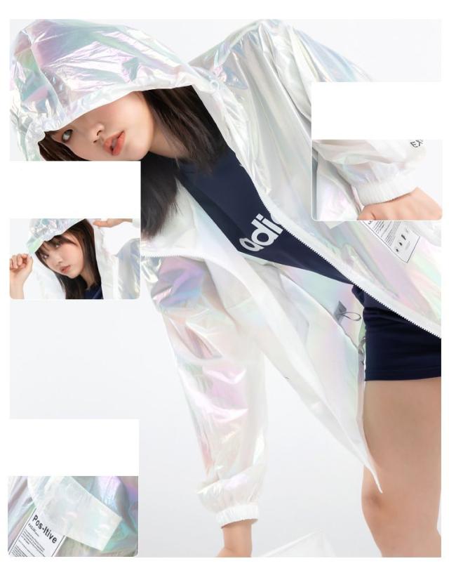 ミラー素材　パーカー