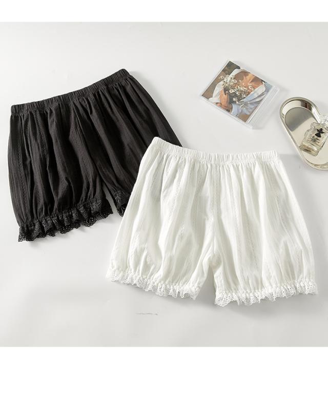 綿レース オーバーパンツ