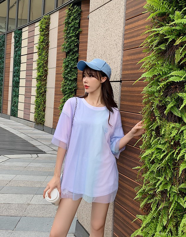 レインボーシースルーTシャツ