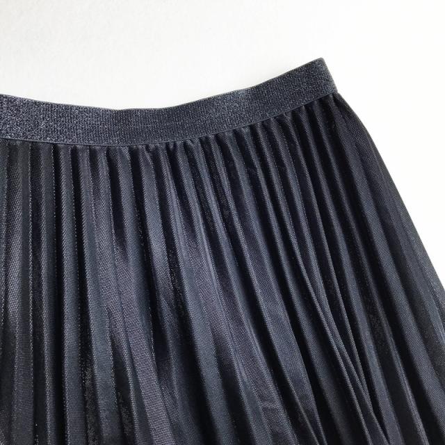 メタリックカラー プリーツスカート