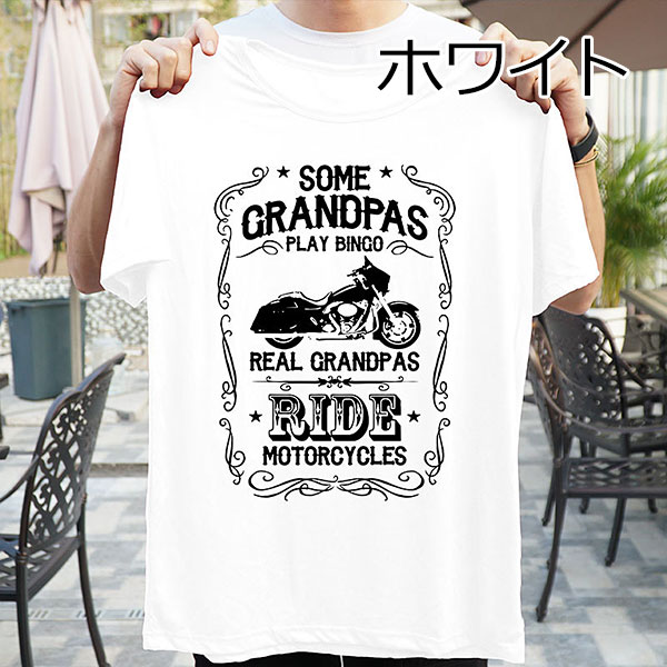 アメリカンバイク 半袖 モノクロ Tシャツ