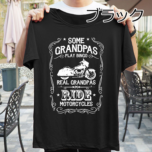 アメリカンバイク 半袖 モノクロ Tシャツ