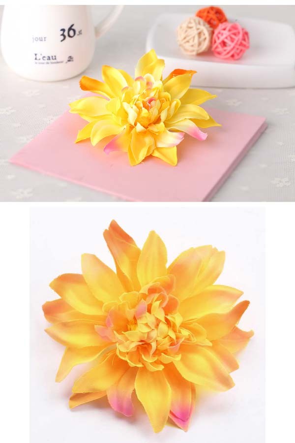 造花ヘアクリップダリア