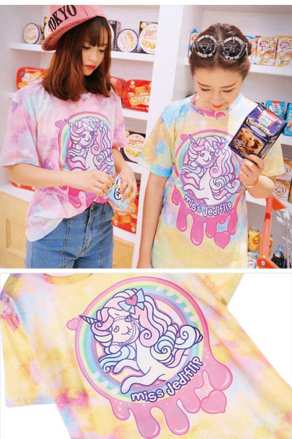 ゆめかわいい Tシャツ ユニコーン A