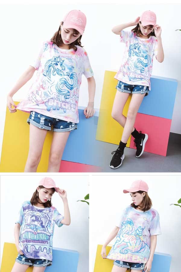 ゆめかわいい Tシャツ ユニコーン B
