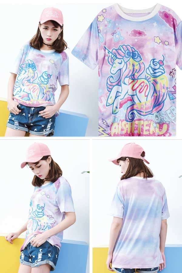 ゆめかわいい Tシャツ ユニコーン B