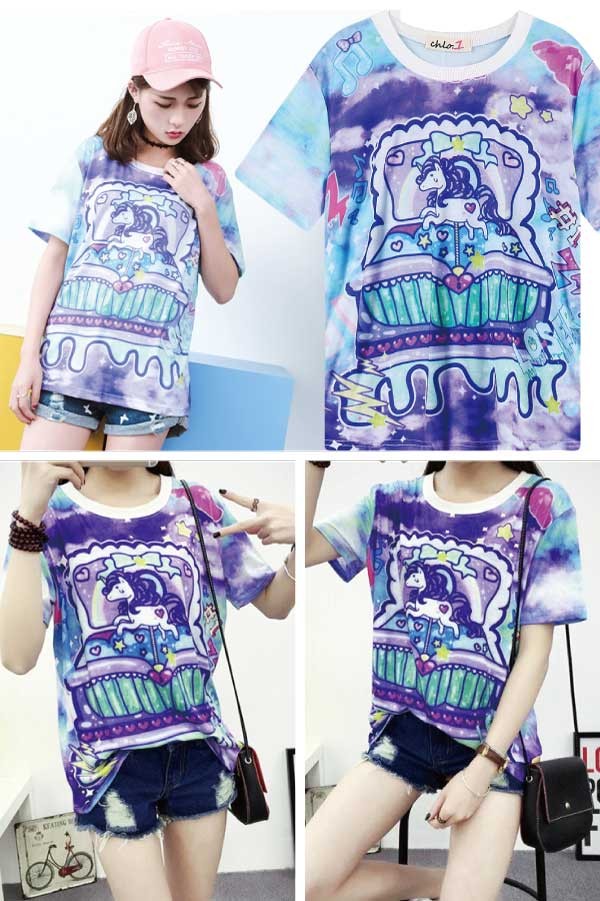 ゆめかわいい Tシャツ ユニコーン B