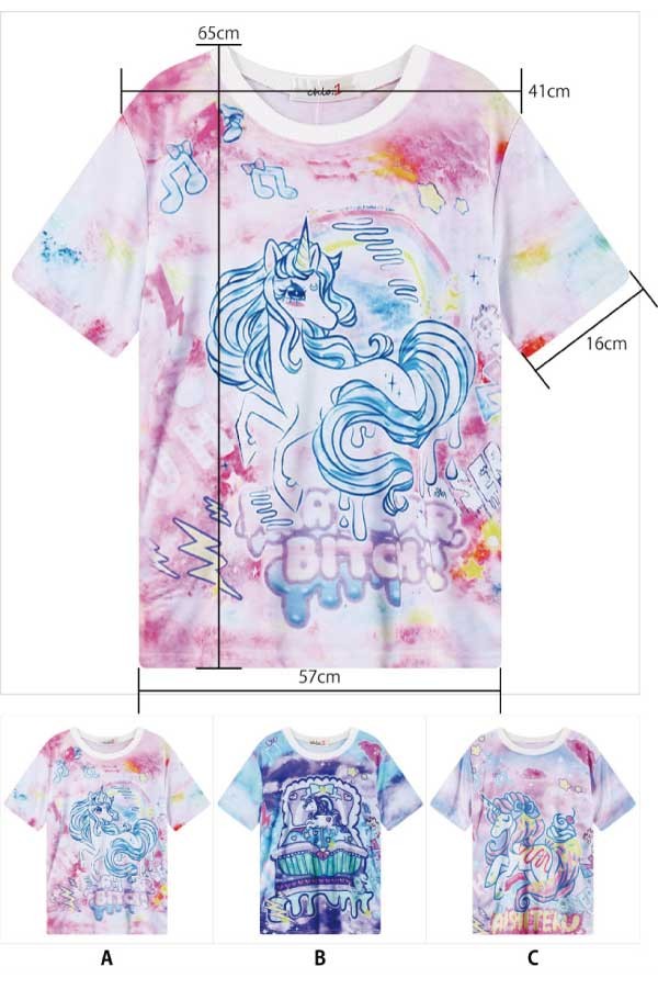 ゆめかわいい Tシャツ ユニコーン B