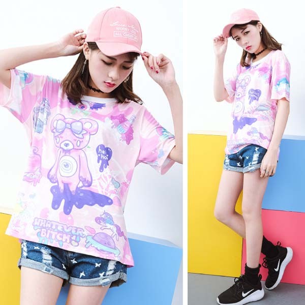 カラフルTシャツクマ