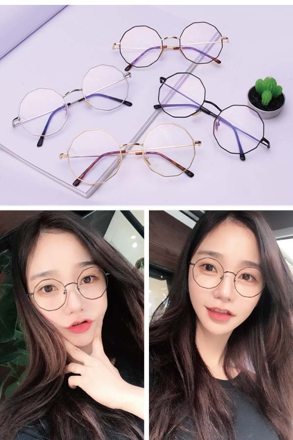 12角形フレームメガネ