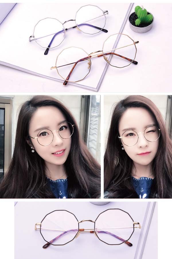 12角形フレームメガネ