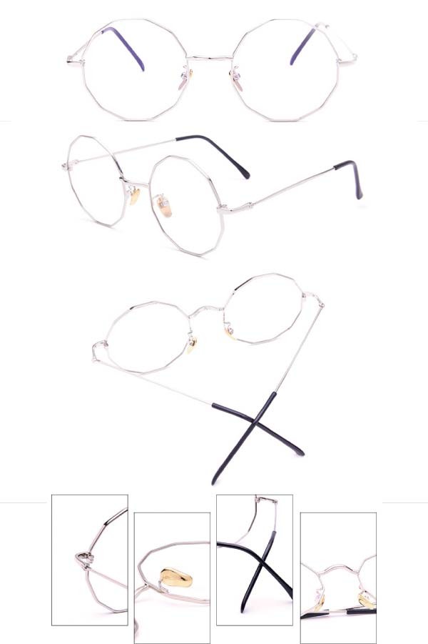 12角形フレームメガネ