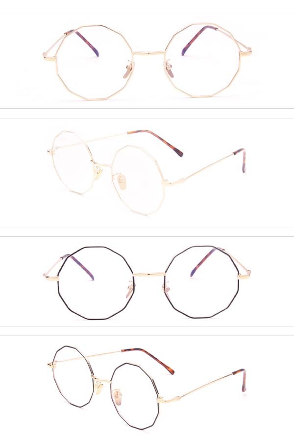 12角形フレームメガネ