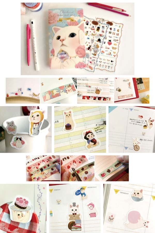 猫がかわいいシールブック