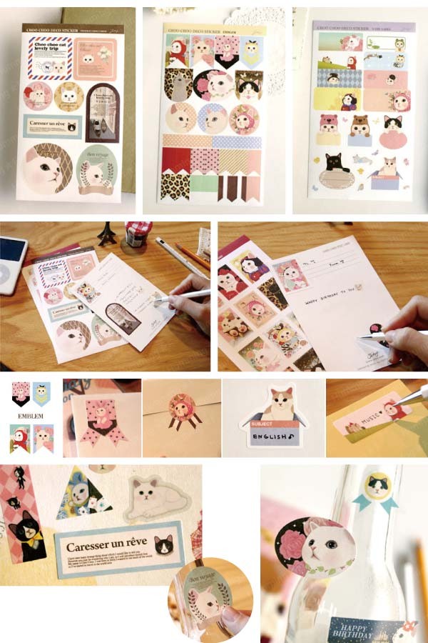 猫がかわいいシールブック