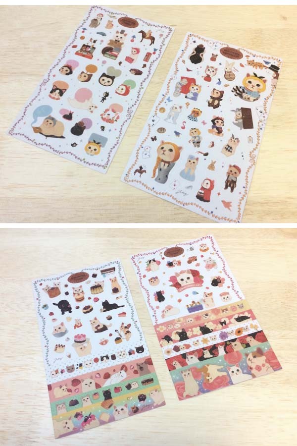 猫がかわいいシールブック