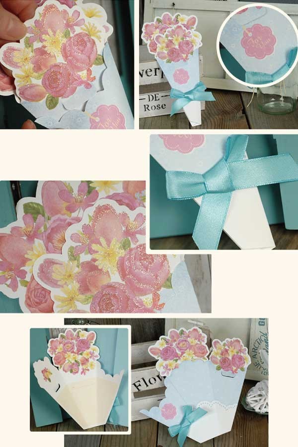 ブーケ型メッセージカード