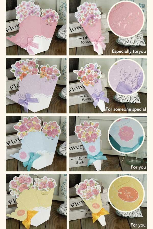 ブーケ型メッセージカード